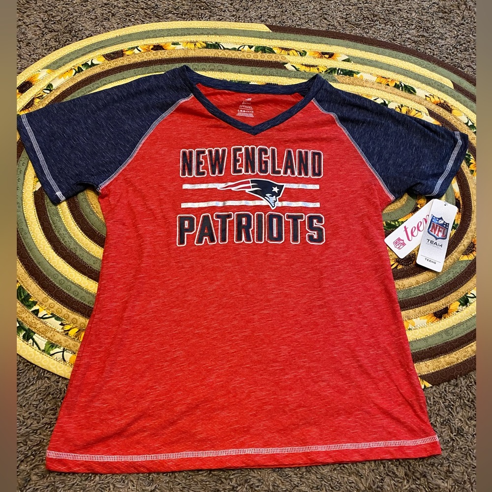 NFL New England Patriots Blouse Teen LG 11/13